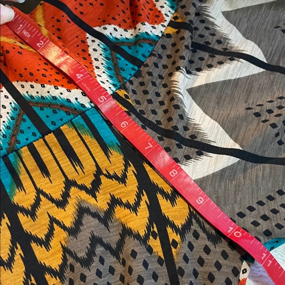 Codigo Colorful Chevron Geometric Pattern Wide Leg Leggings - Picture 6 of 10